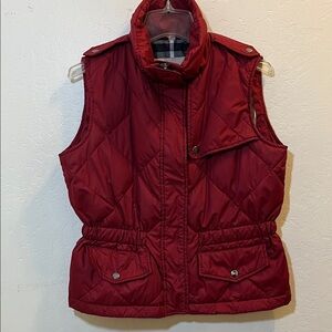 Burberry Red Quilted Women's Vest